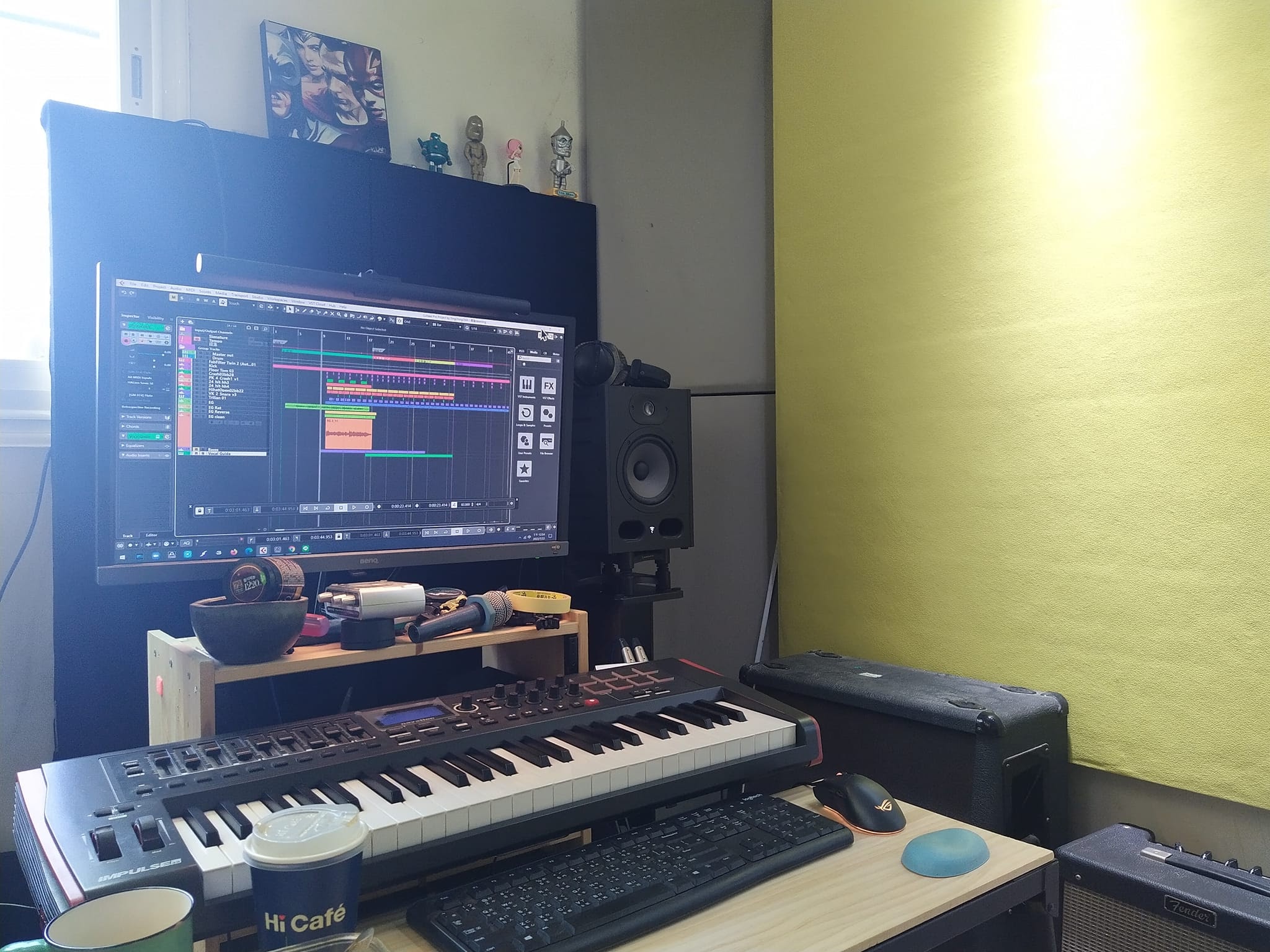 胖丁老師工作室吉他練習區